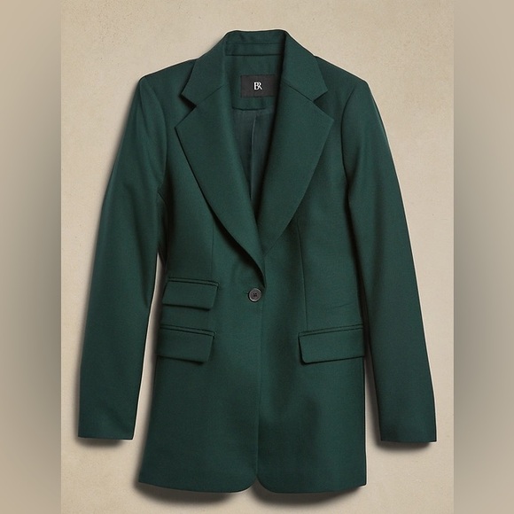 Banana Republic Lido Sculpted Italian Wool Blazer